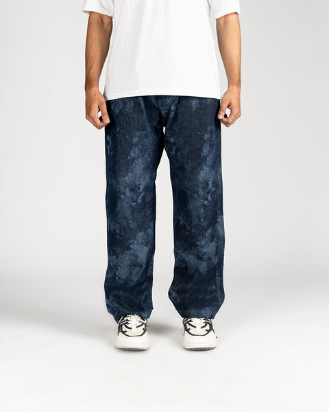 Indigo Rich Acid Wash Baggy Denim