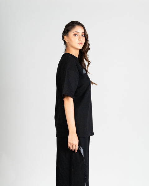 Black Monoblock Tee
