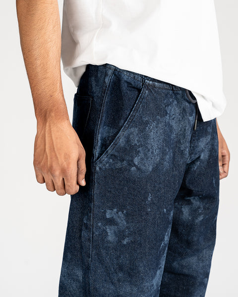 Indigo Rich Acid Wash Baggy Denim
