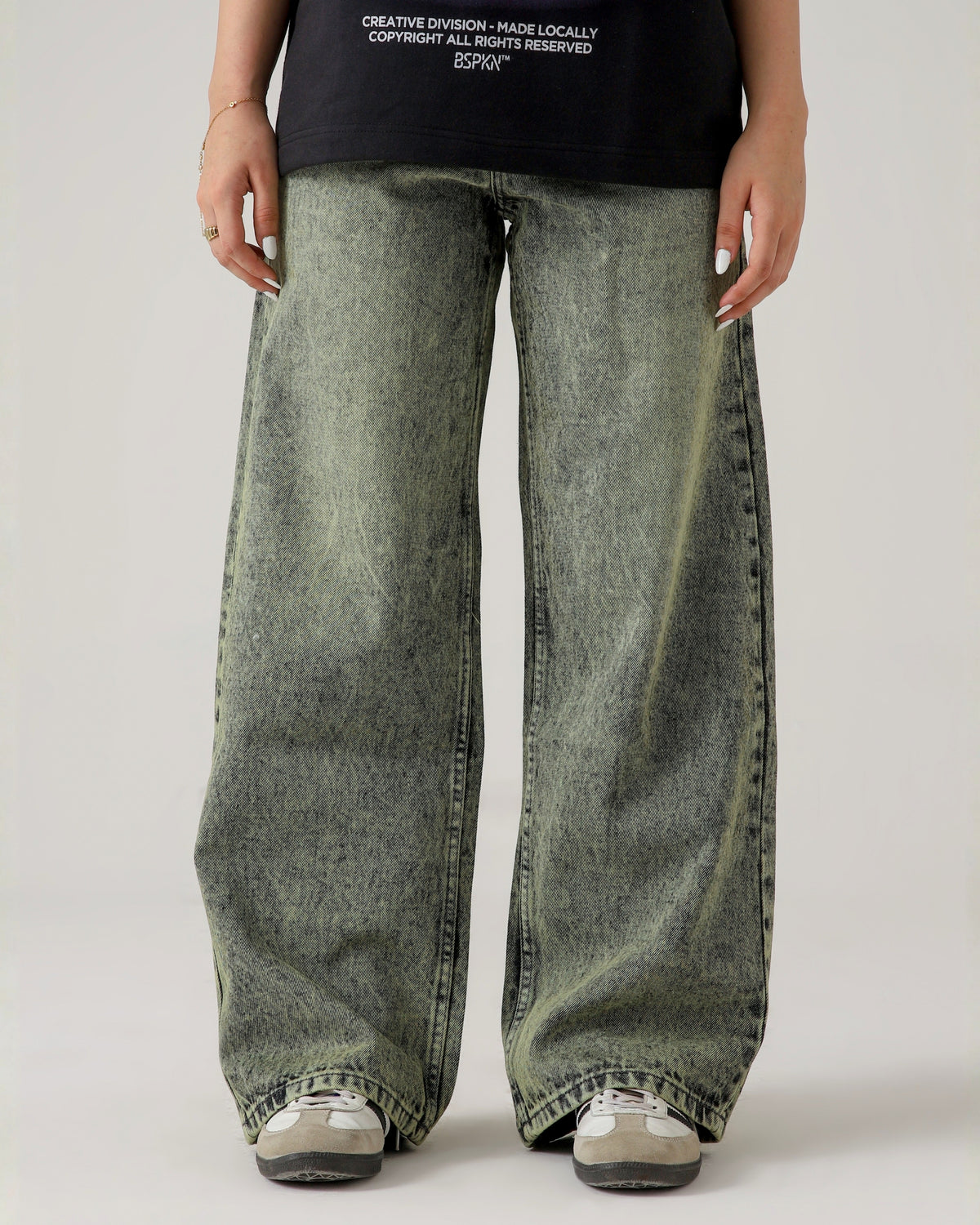 THE MOSS ACID STATIC BAGGY DENIM