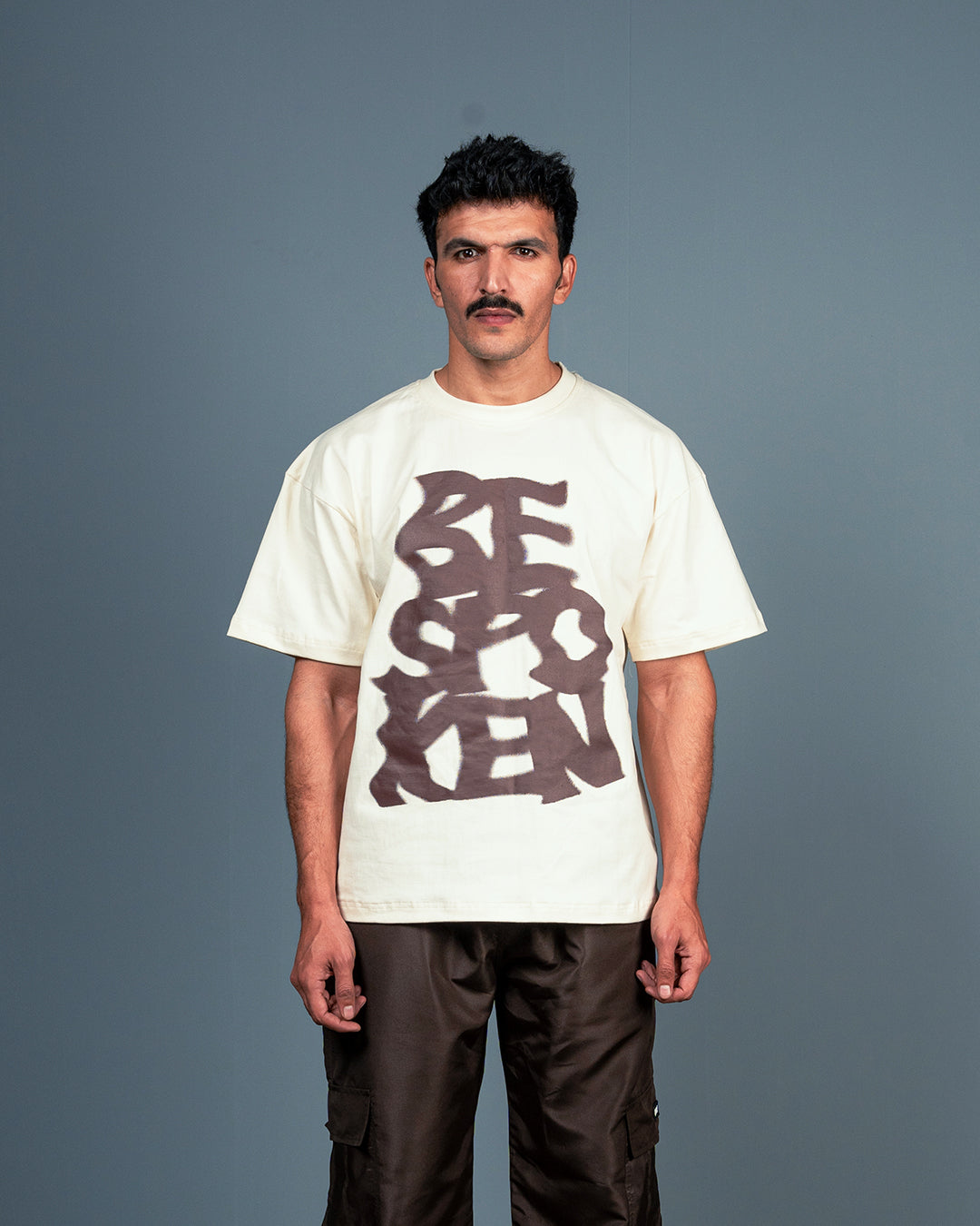 Ecru Oversized Tee- UNISEX Secondary image