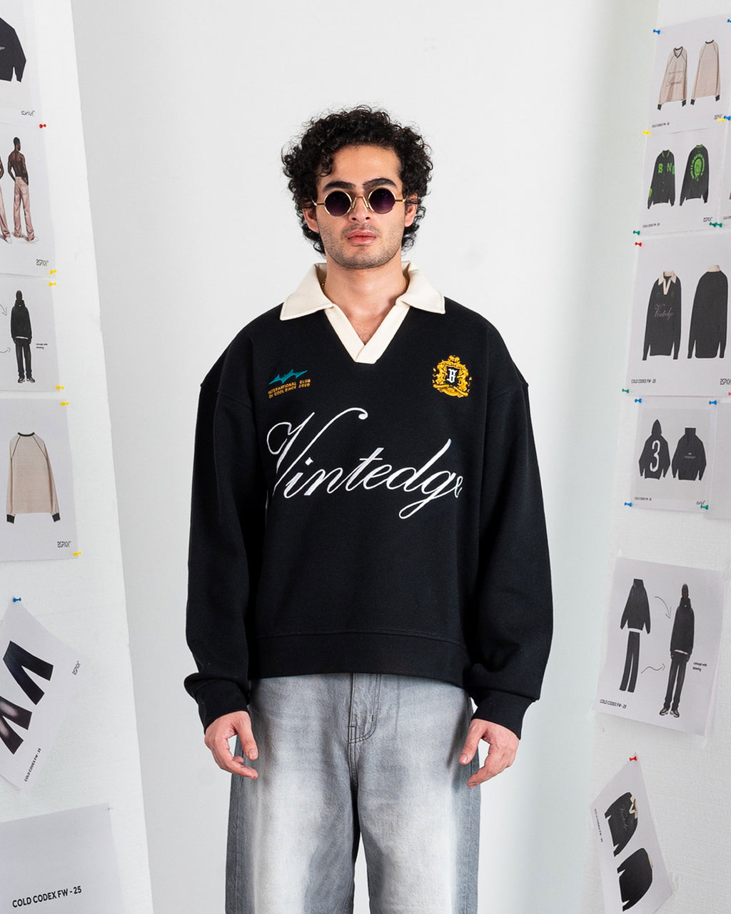 EMBLEM POLO SWEATSHIRT – OVERSIZE