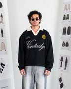 EMBLEM POLO SWEATSHIRT – OVERSIZE