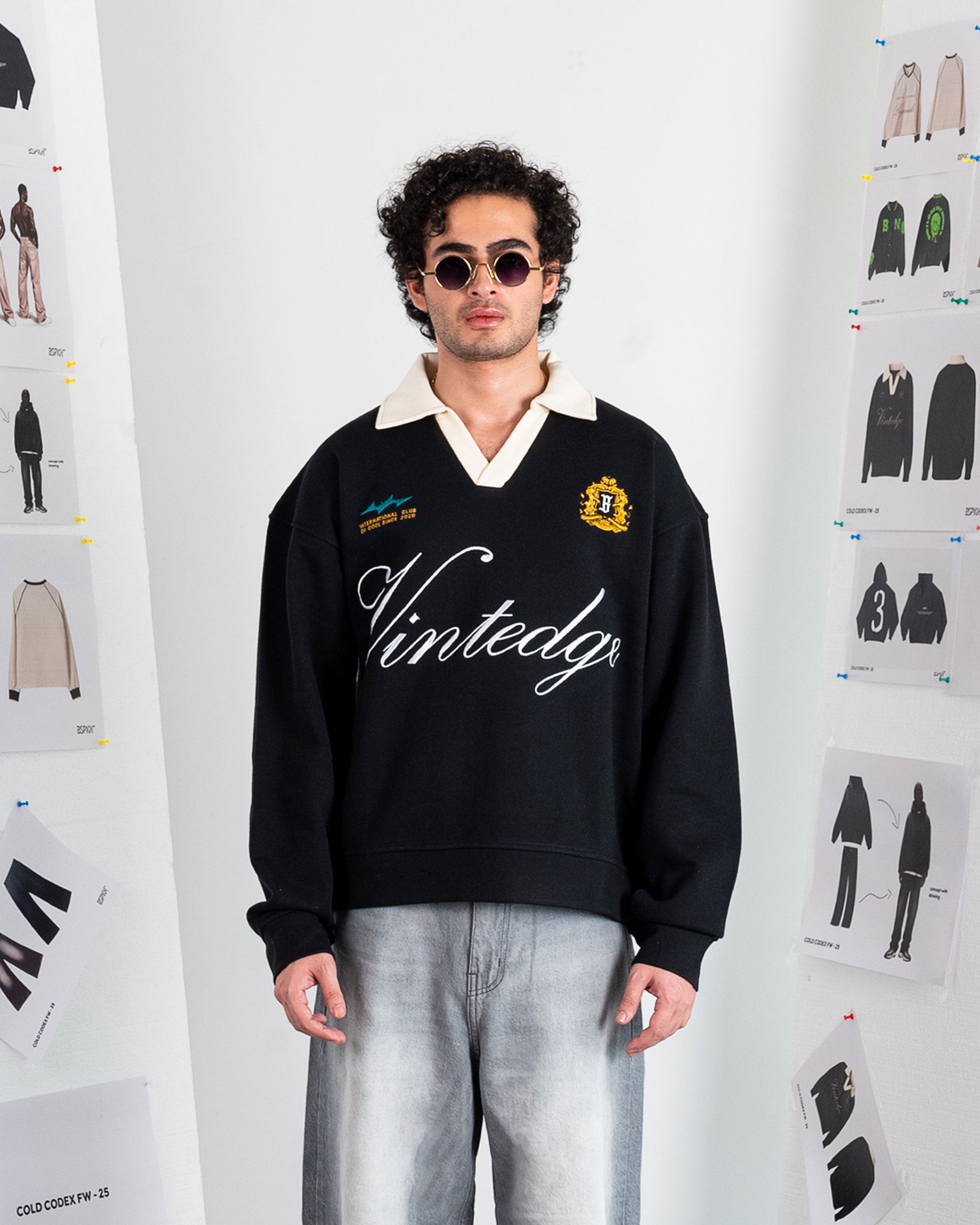 EMBLEM POLO SWEATSHIRT – OVERSIZE