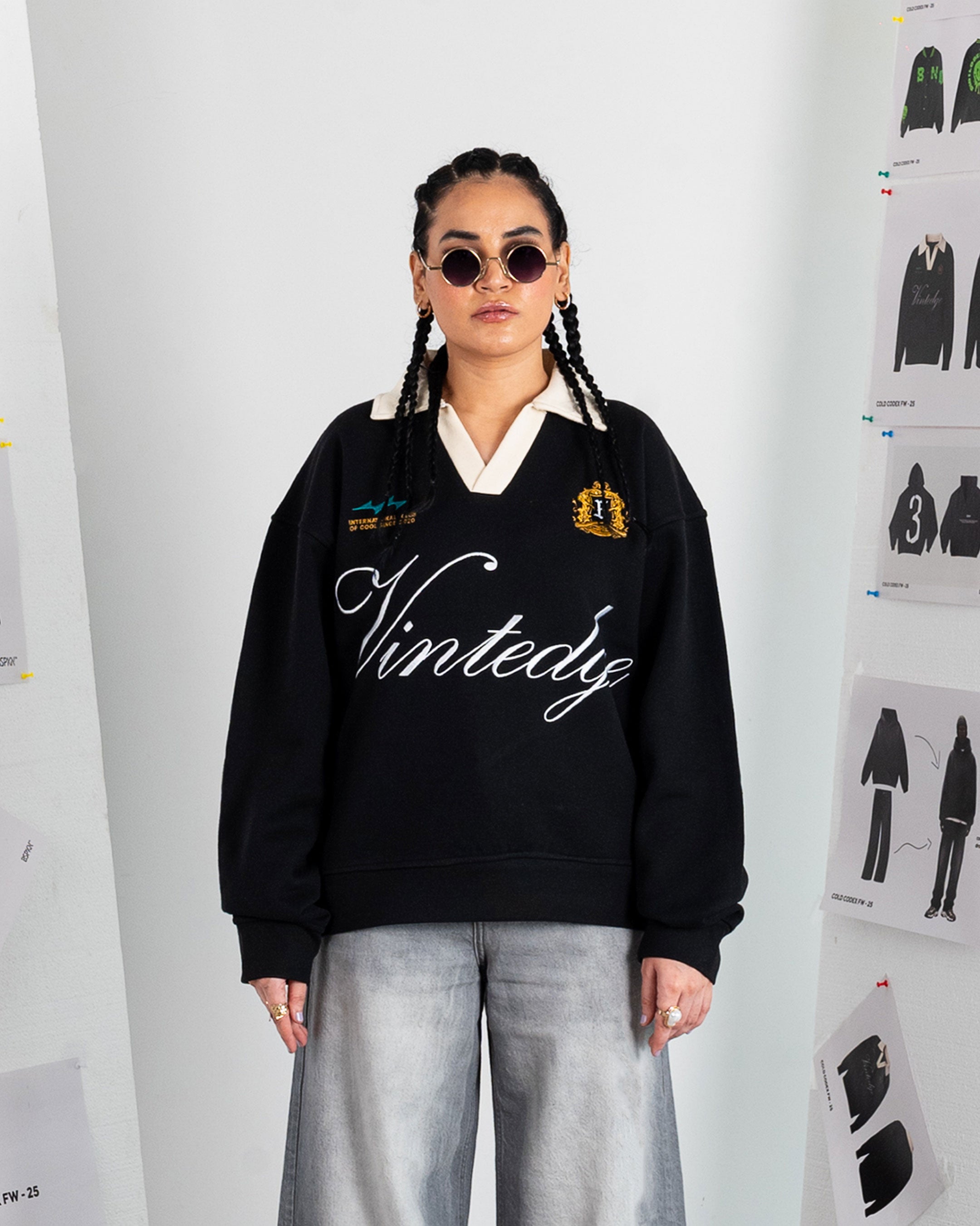 EMBLEM POLO SWEATSHIRT – OVERSIZE Main image