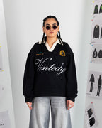 EMBLEM POLO SWEATSHIRT – OVERSIZE