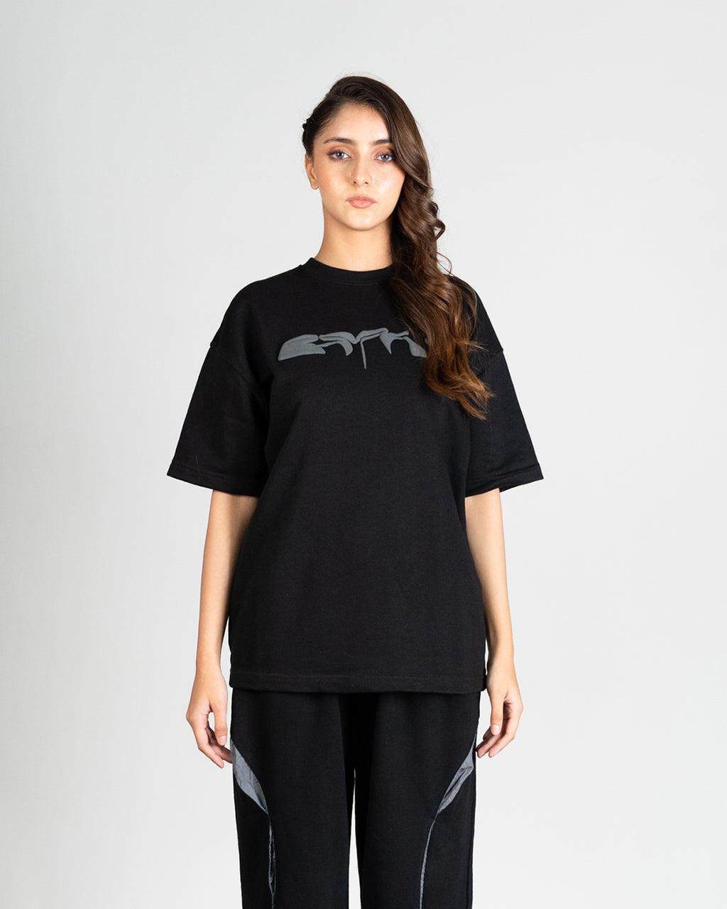 Black Monoblock Tee