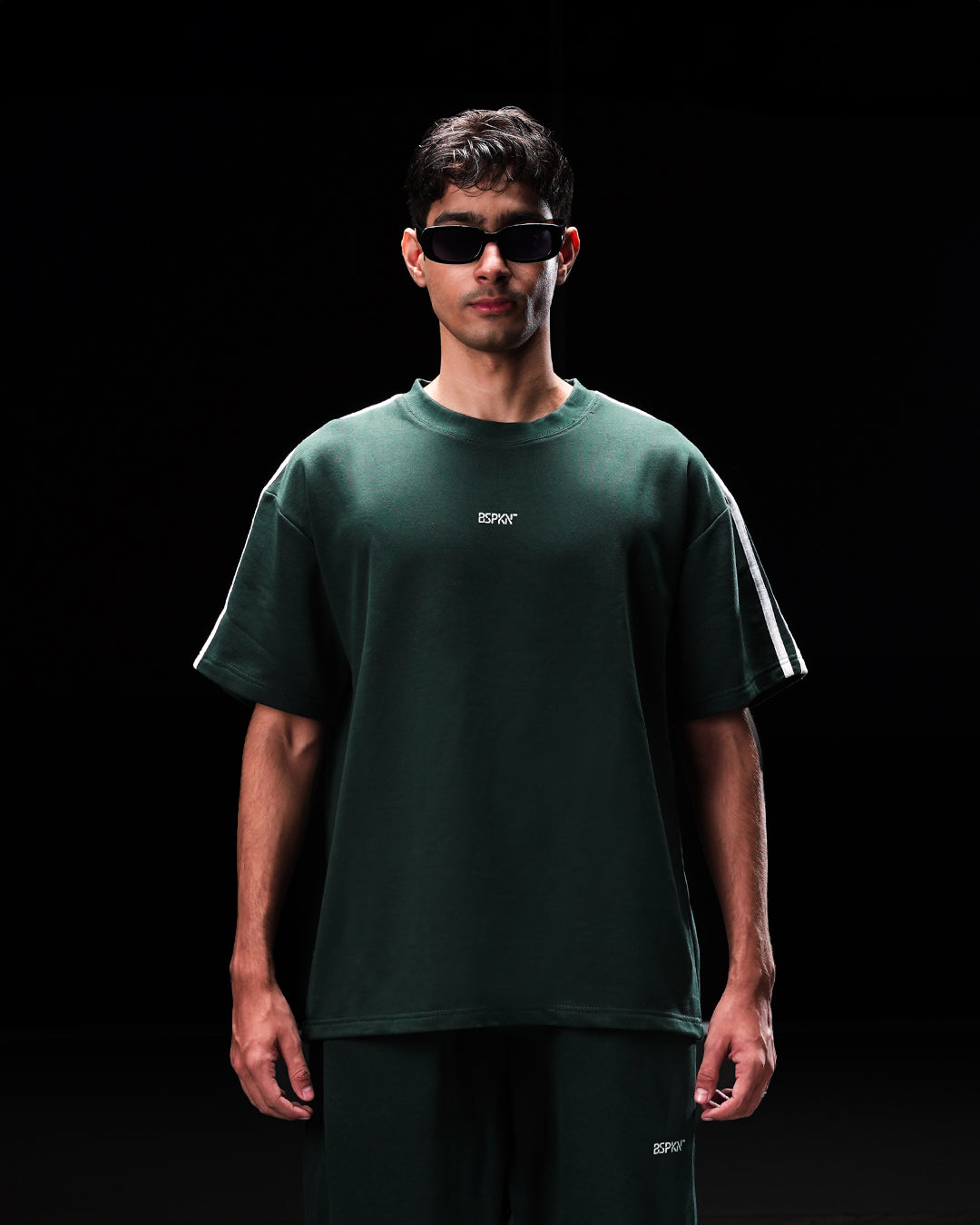 Olive Oversize Piped Tee - UNISEX Main image
