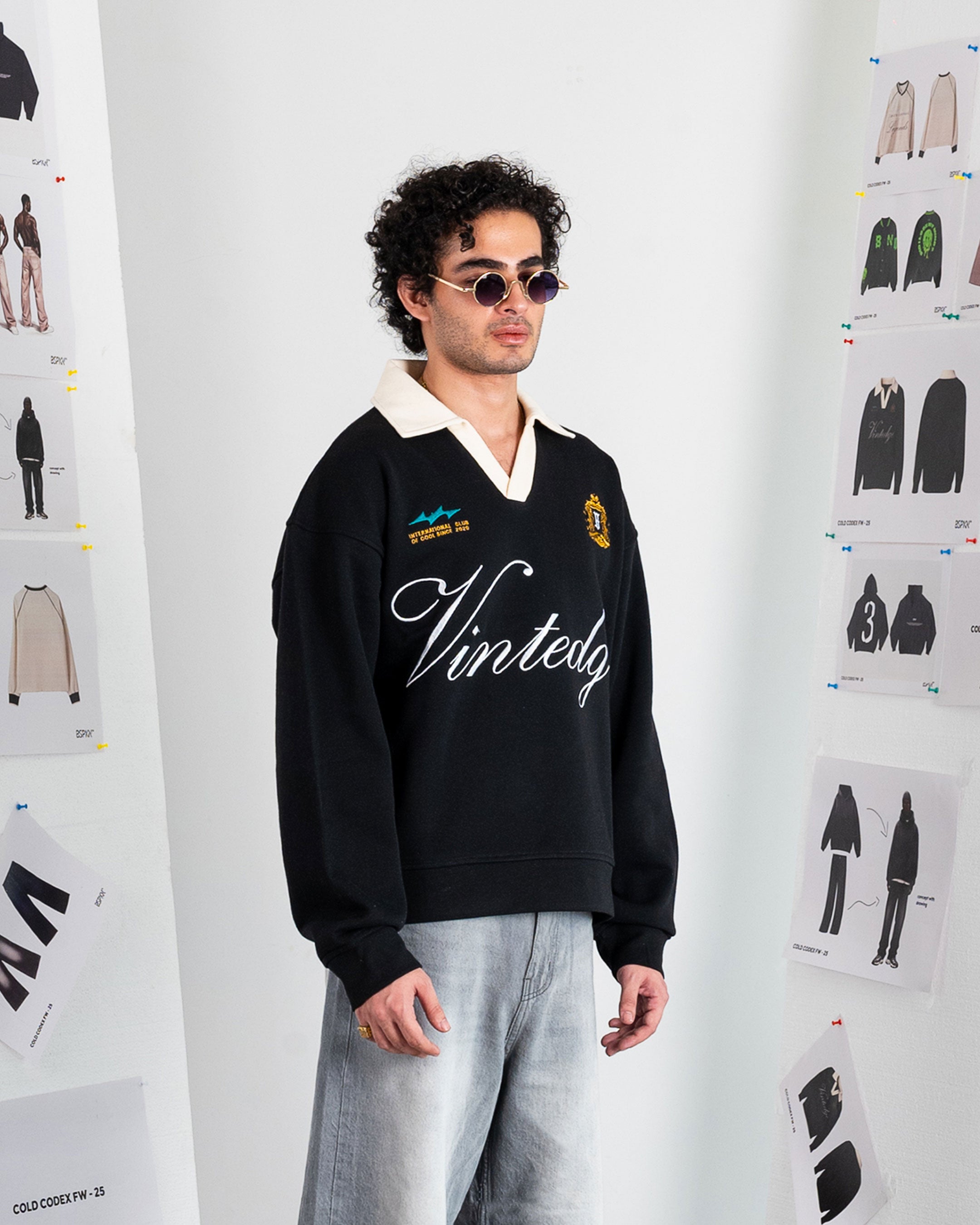 EMBLEM POLO SWEATSHIRT – OVERSIZE Secondary image