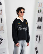 EMBLEM POLO SWEATSHIRT – OVERSIZE