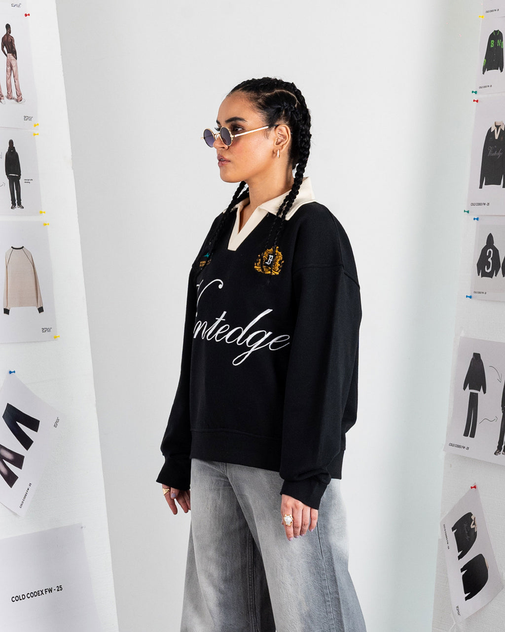 EMBLEM POLO SWEATSHIRT – OVERSIZE