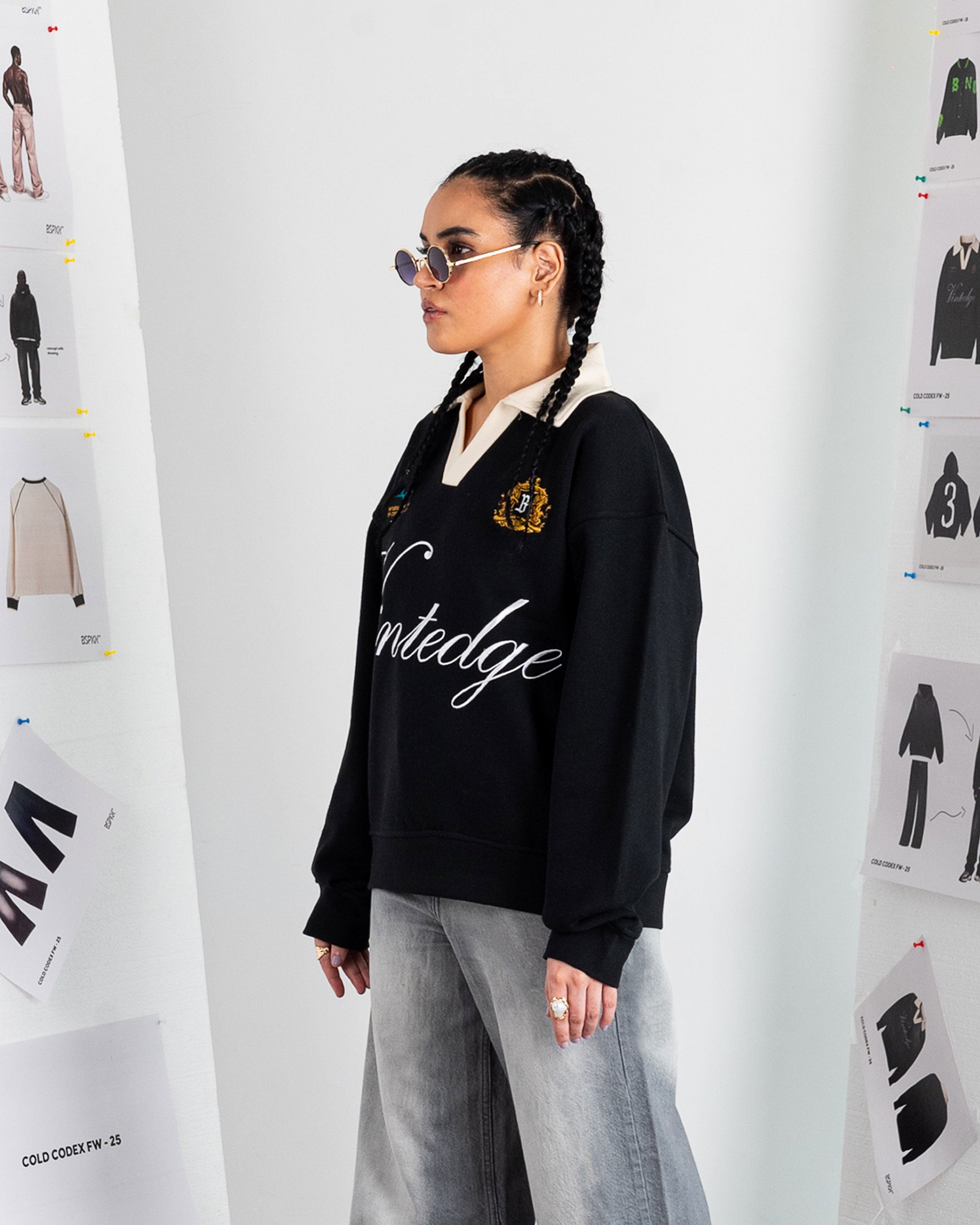 EMBLEM POLO SWEATSHIRT – OVERSIZE