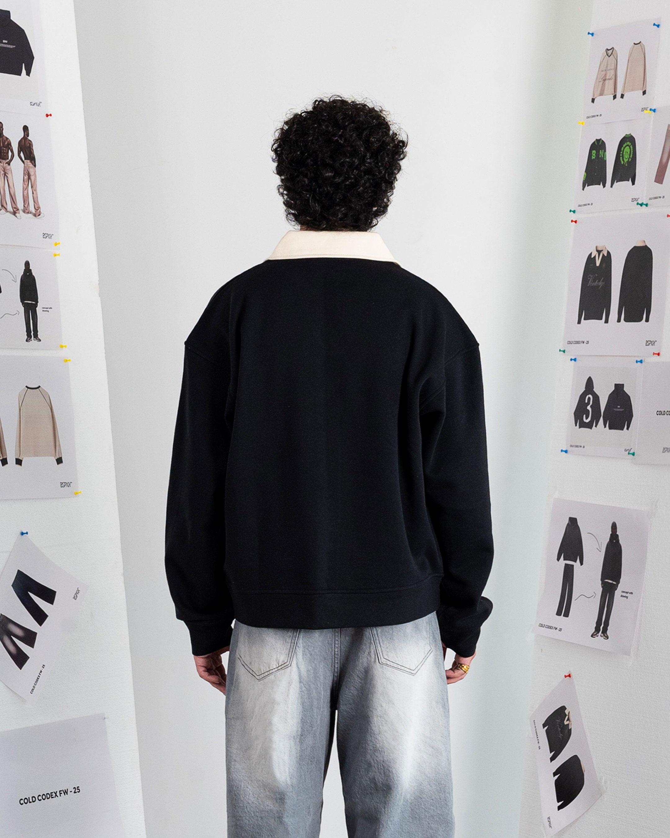 EMBLEM POLO SWEATSHIRT – OVERSIZE