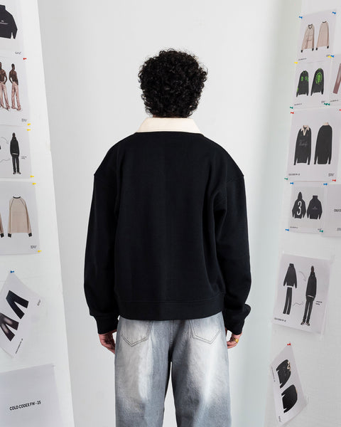 EMBLEM POLO SWEATSHIRT – OVERSIZE