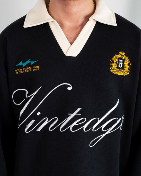 EMBLEM POLO SWEATSHIRT – OVERSIZE