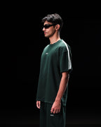Olive Oversize Piped Tee - UNISEX
