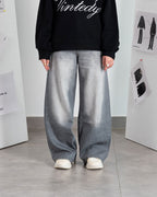 Overcast Grey Denim - Loose fit - UNISEX