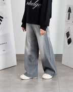 Overcast Grey Denim - Loose fit - UNISEX