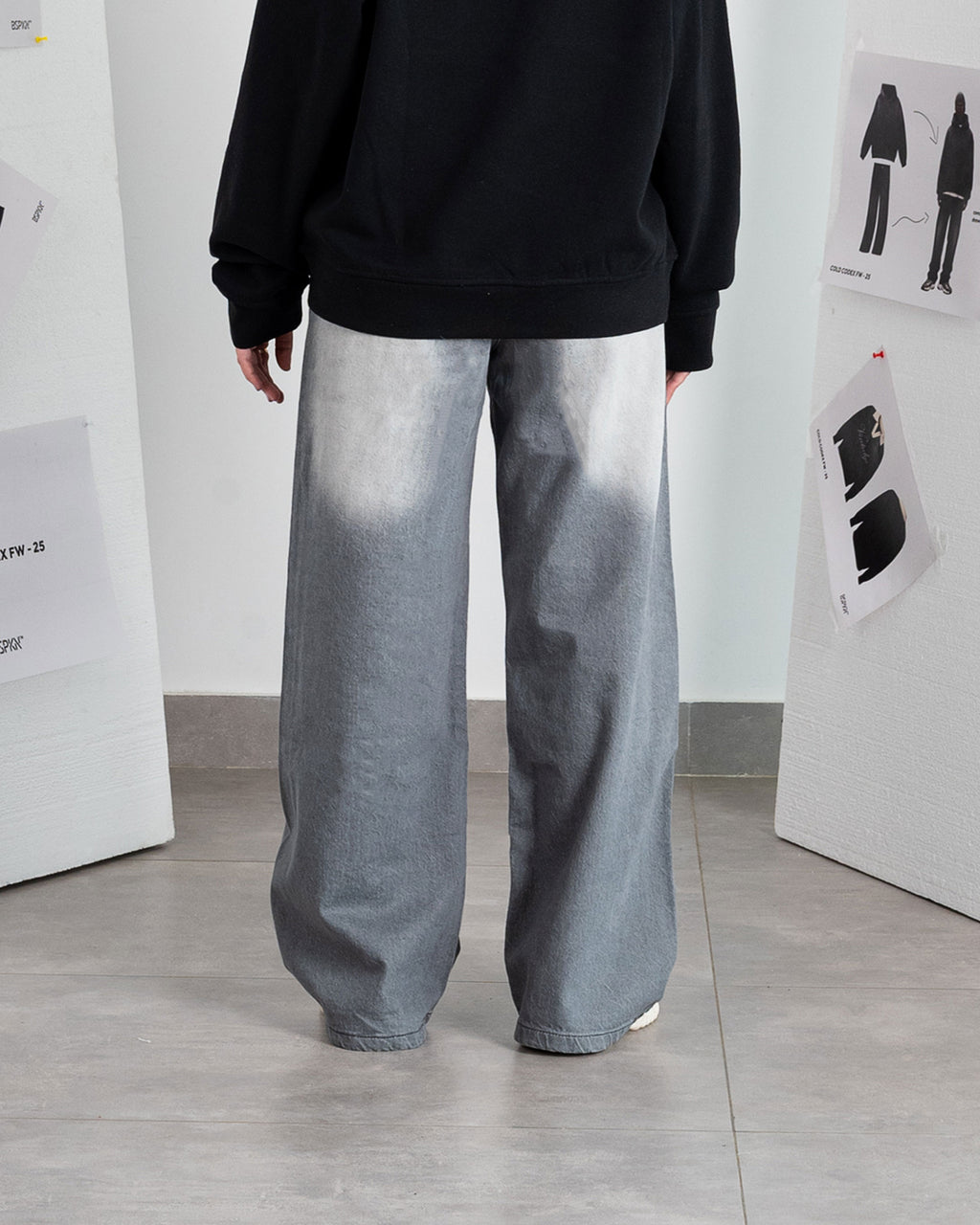 Overcast Grey Denim - Loose fit - UNISEX