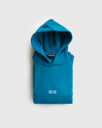 Oversized Aqua Blue Hoodie with 3D Print- UNISEX
