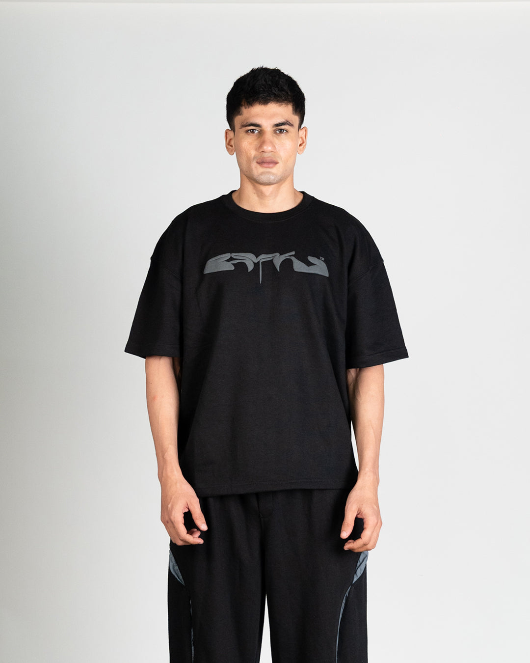 Black Monoblock Tee - UNISEX