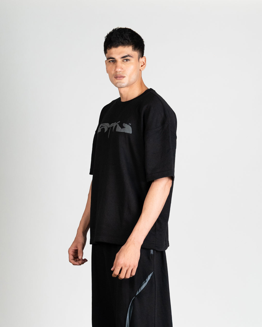 Black Monoblock Tee