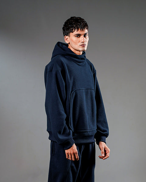 Navy Intersect Hoodie – Oversized // UNISEX