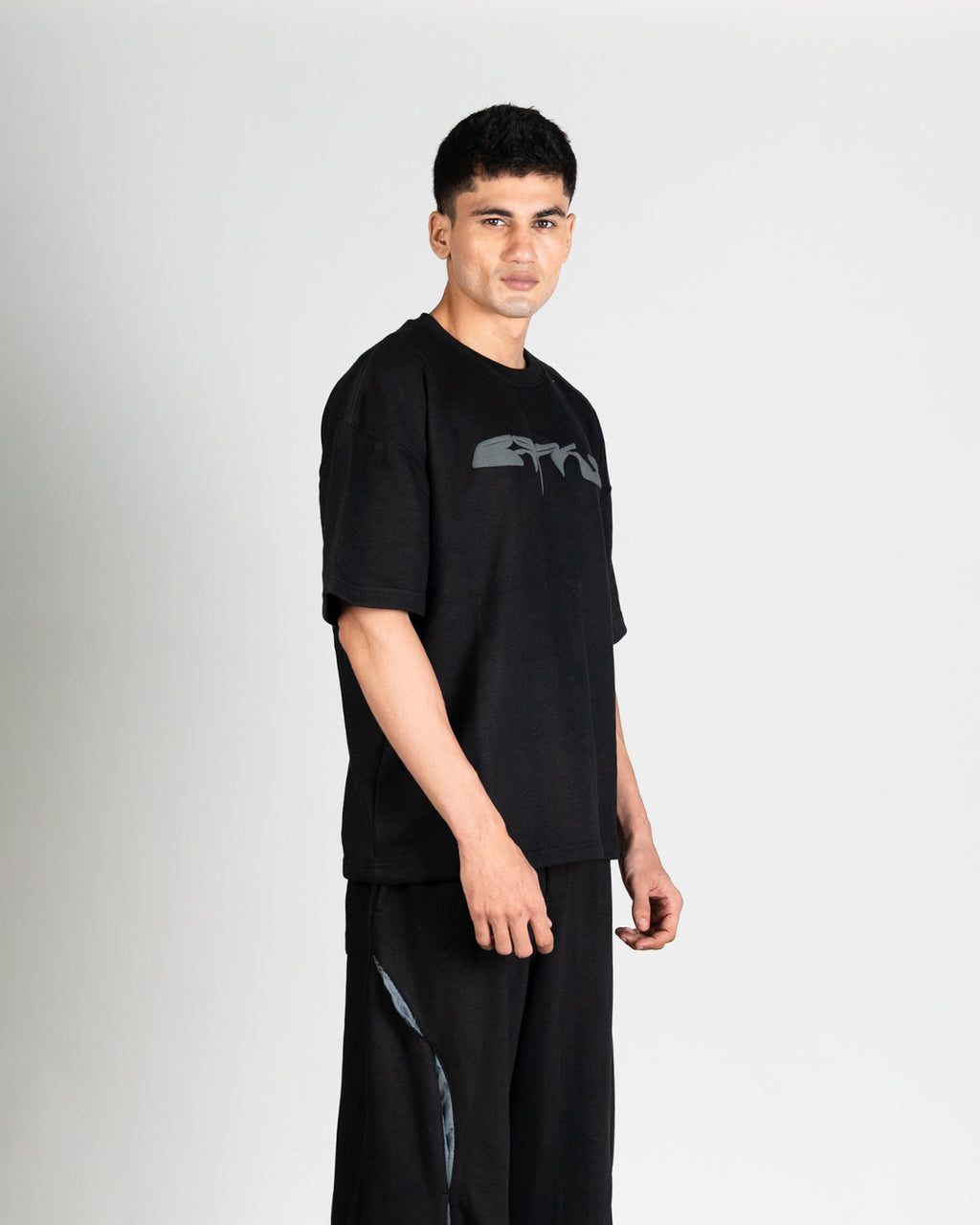 Black Monoblock Tee