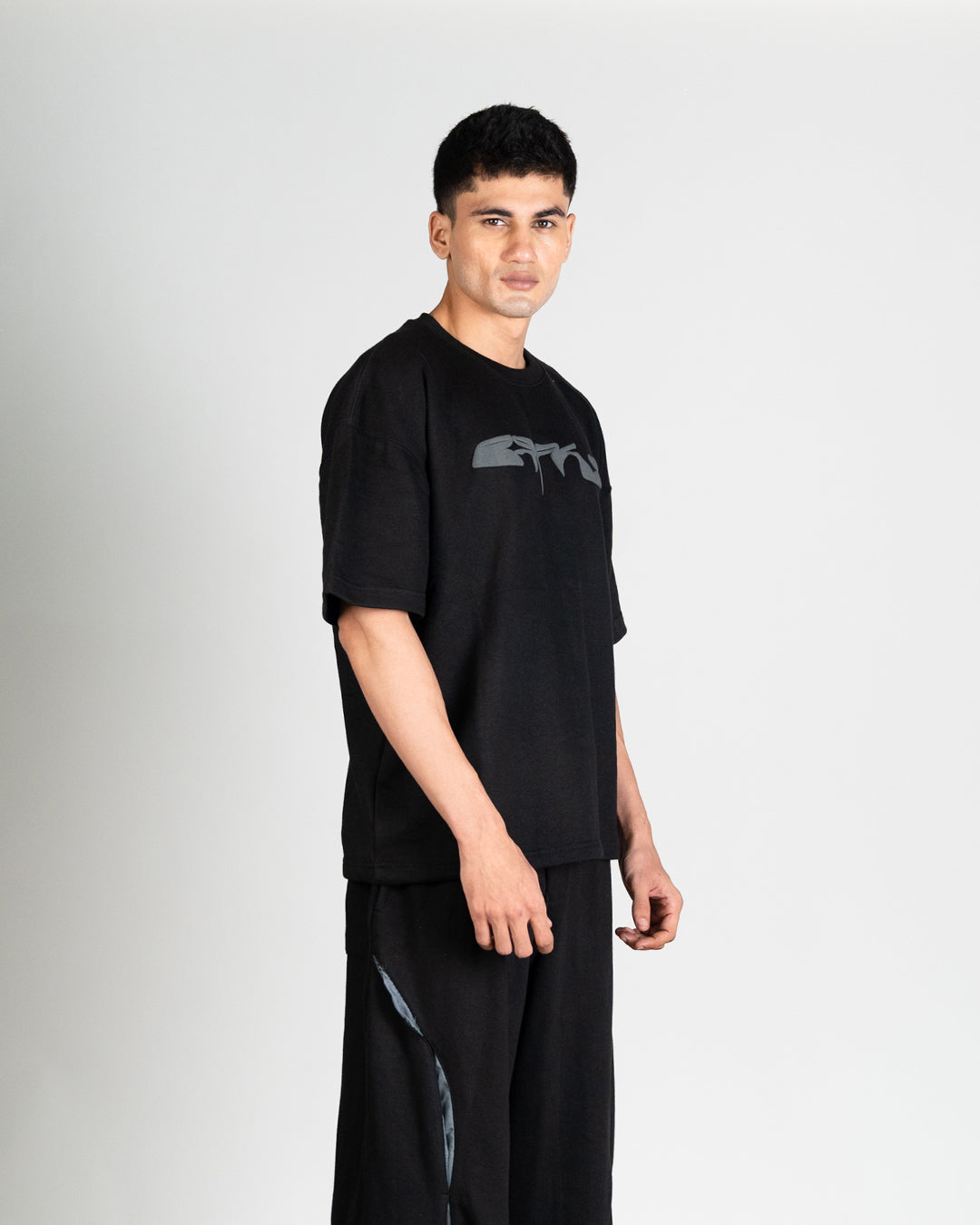 Black Monoblock Tee