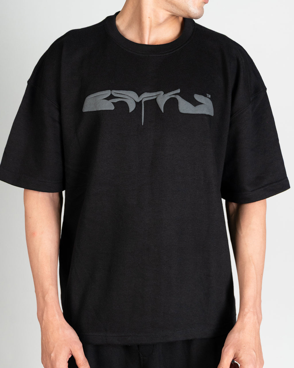 Black Monoblock Tee