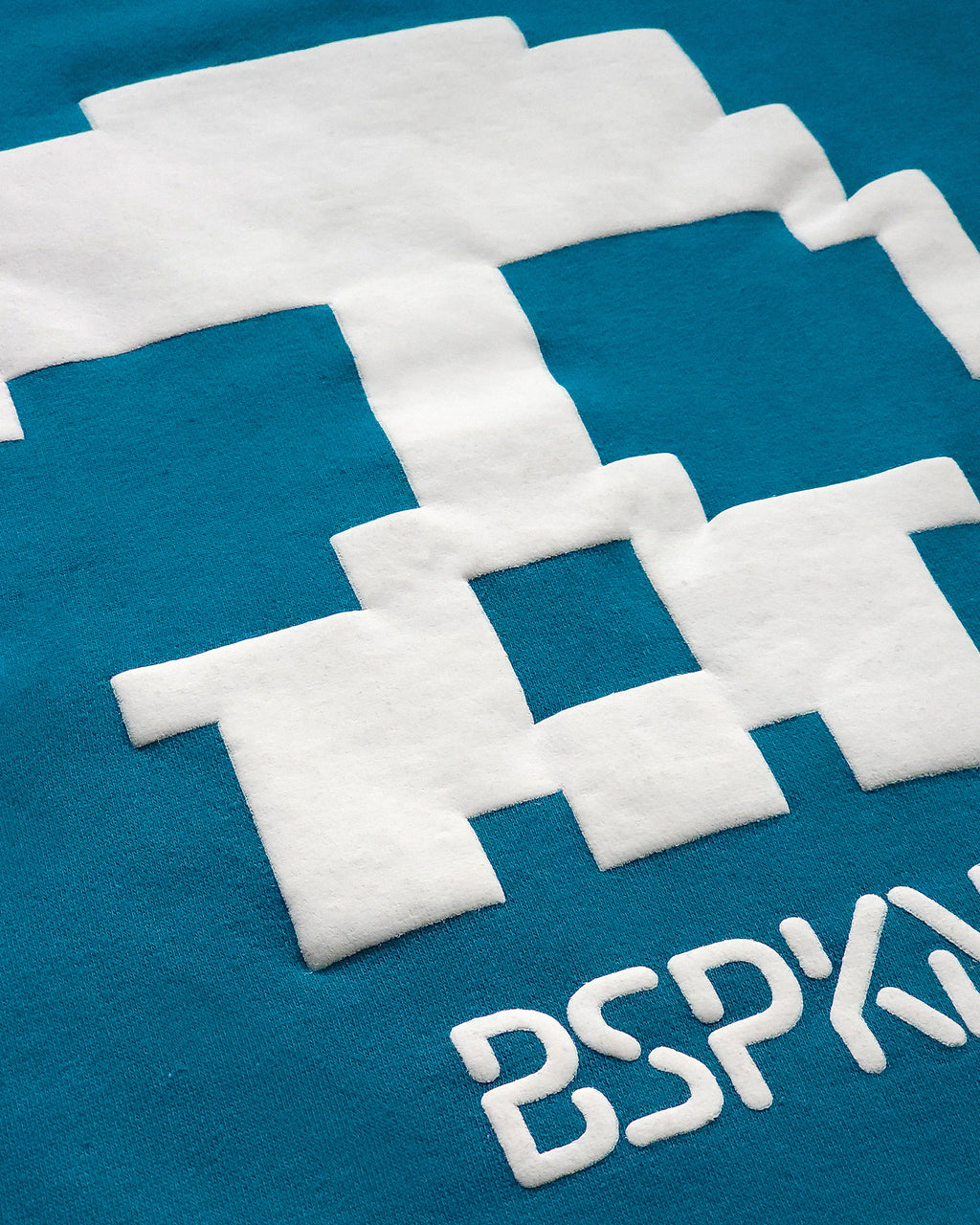 Oversized Aqua Blue Hoodie with 3D Print- UNISEX