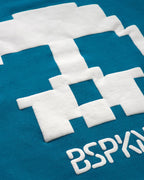 Oversized Aqua Blue Hoodie with 3D Print- UNISEX