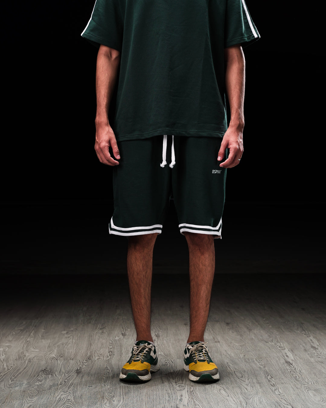 Olive Oversize Piped Shorts - UNISEX Main image