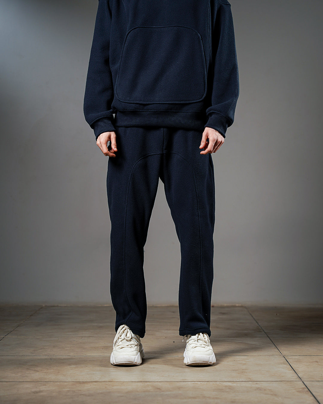 Navy Intersect Trouser - Wide Leg // UNISEX Main image