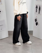 Midnight Black Denim - Loose fit - UNISEX