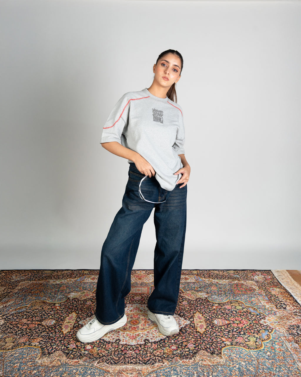 Quantum Stitch Tee - Heather Grey