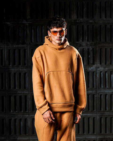 Brown Intersect hoodie – Oversized