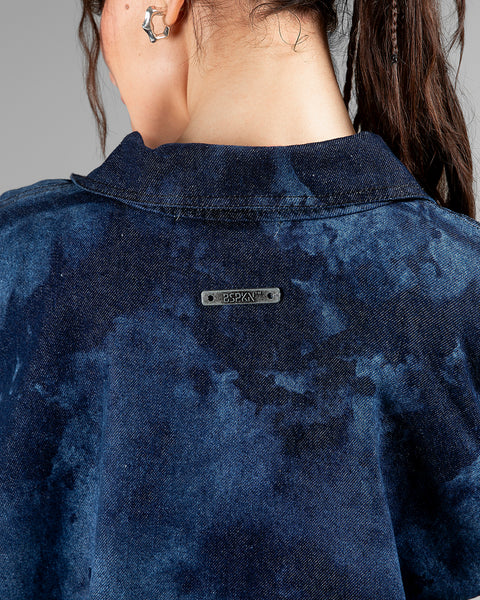 Indigo Acid Wash Denim Overshirt // UNISEX