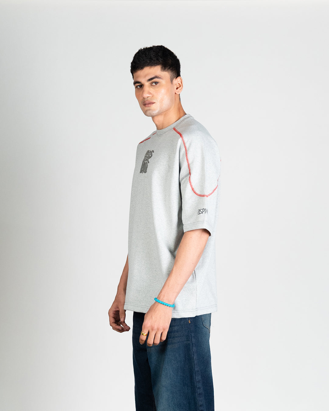 Quantum Stitch Tee - Heather Grey