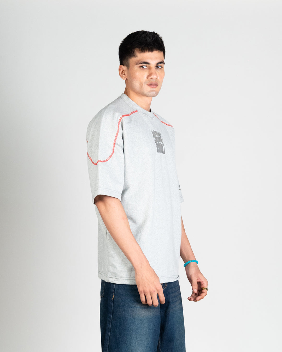 Quantum Stitch Tee - Heather Grey