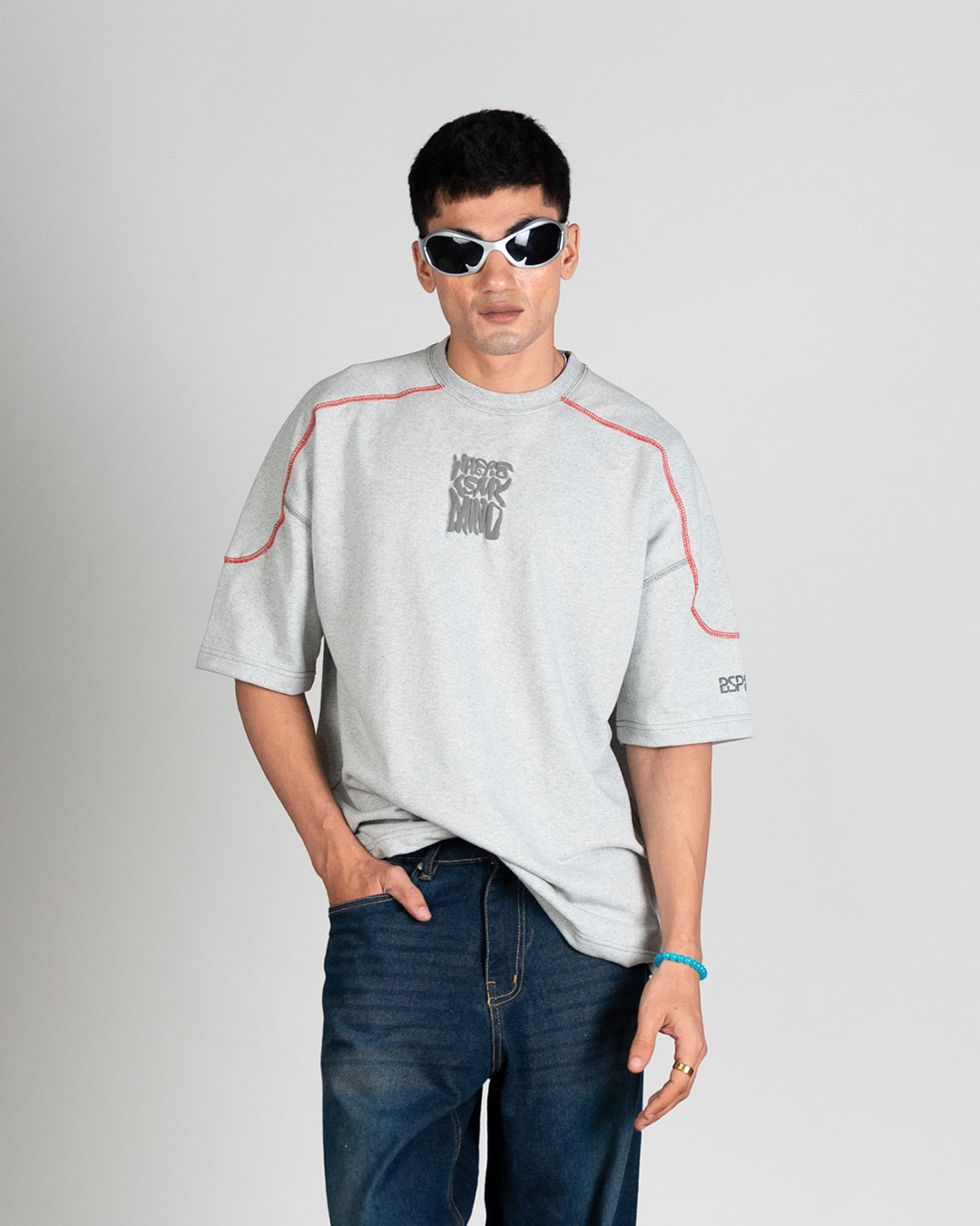 Quantum Stitch Tee - Heather Grey Main image