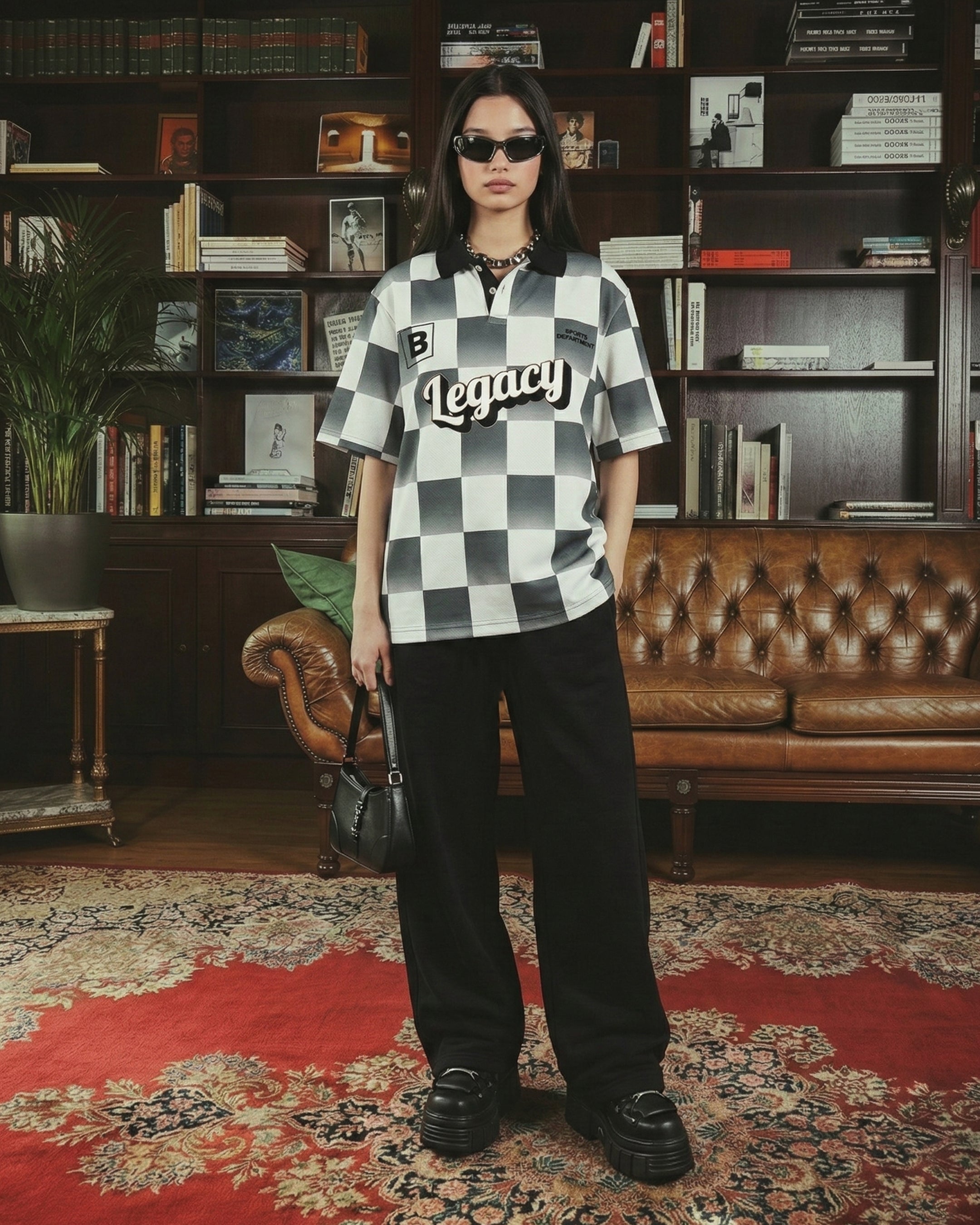 THE LEGACY CHECK JERSEY- UNISEX POLO