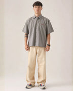 TRAIL STRIPE BEIGE LOOSE DENIM