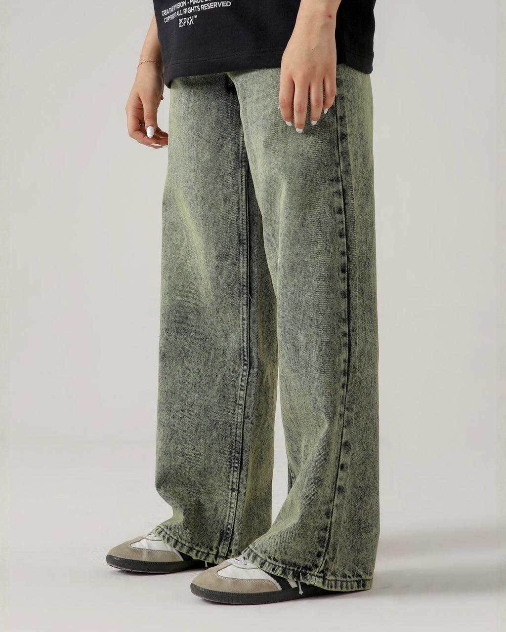 THE MOSS ACID STATIC BAGGY DENIM