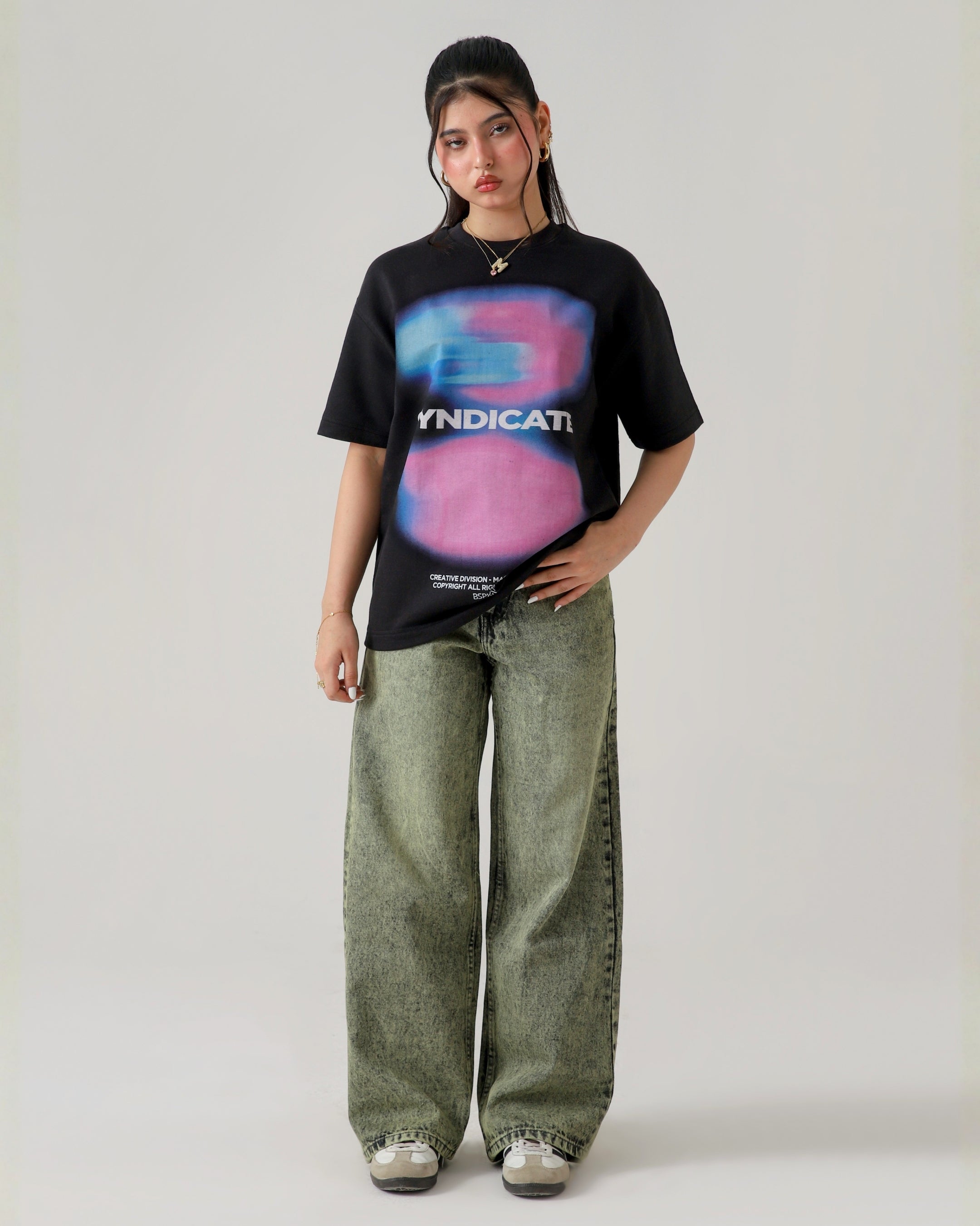 THE MOSS ACID STATIC BAGGY DENIM
