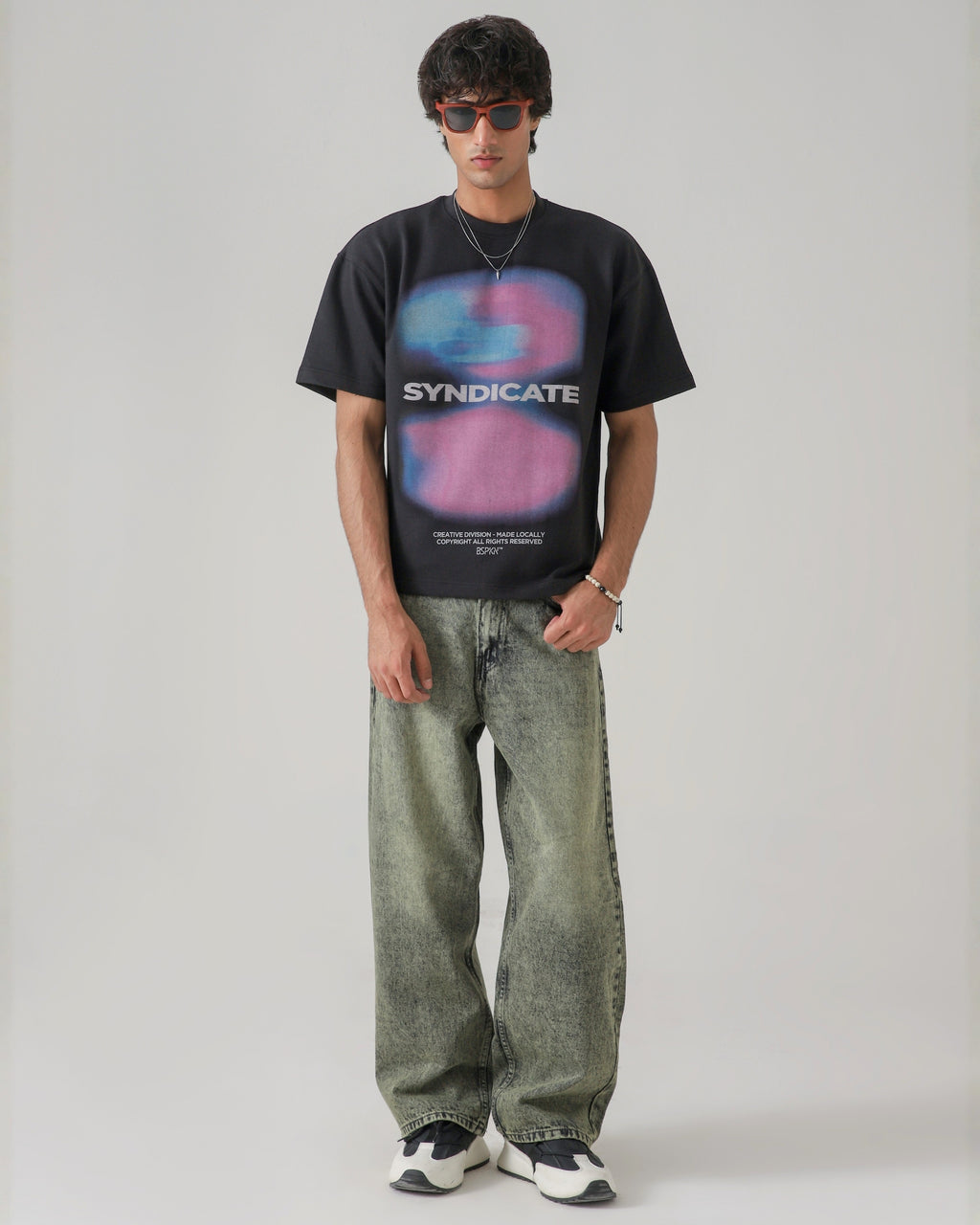 THE MOSS ACID STATIC BAGGY DENIM