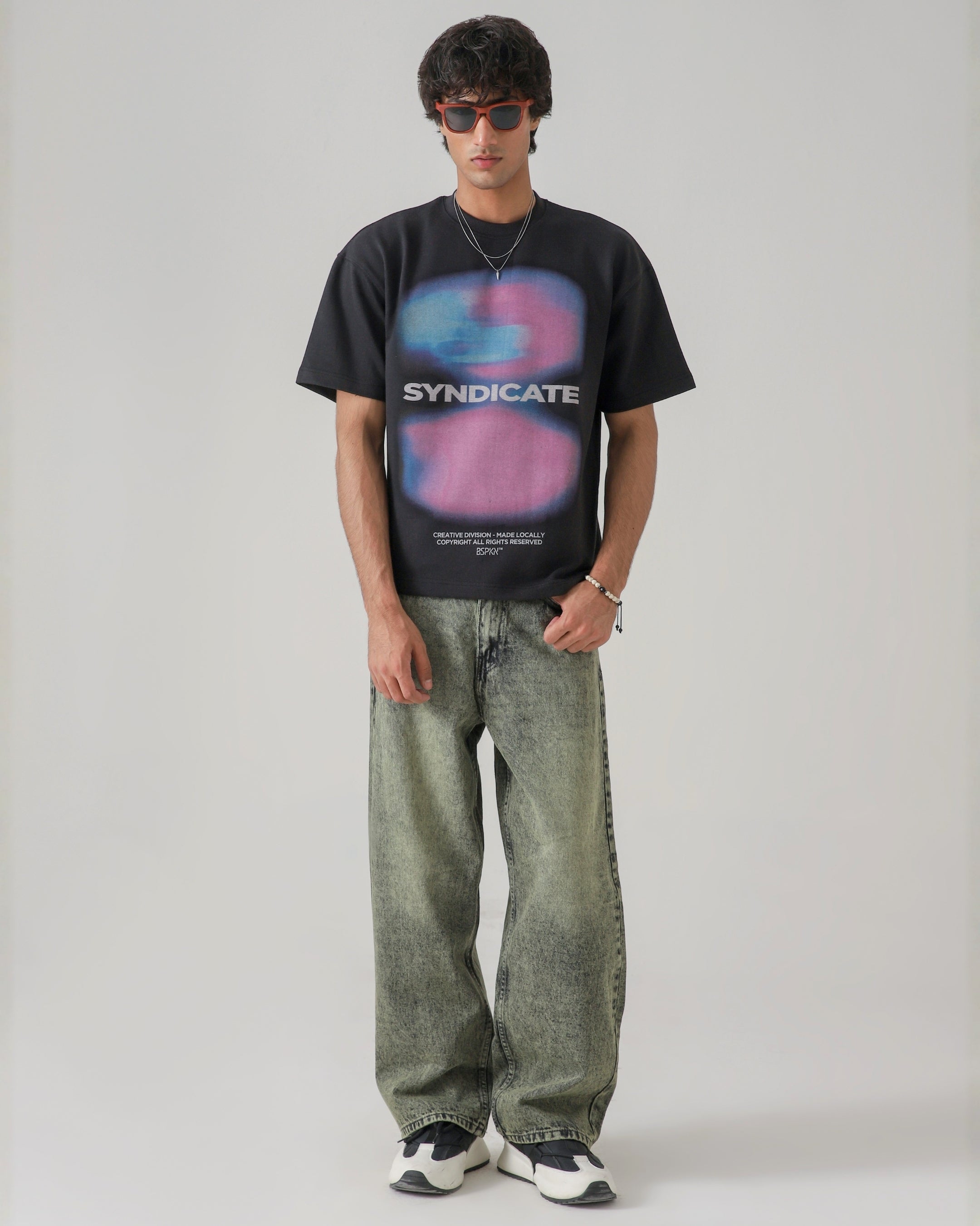 THE MOSS ACID STATIC BAGGY DENIM