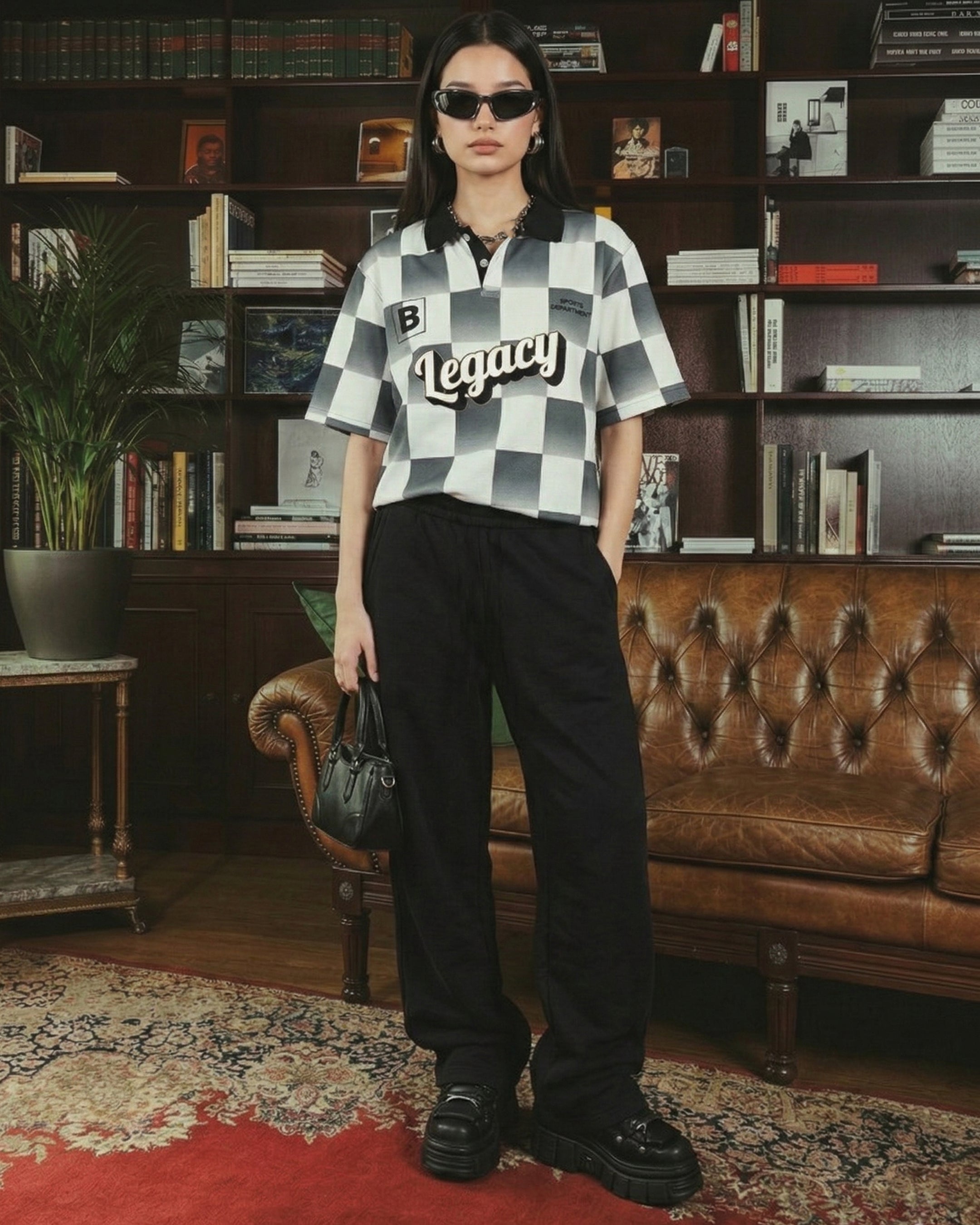 THE URBAN WIDE-LEG TROUSERS BLACK - UNISEX Secondary image