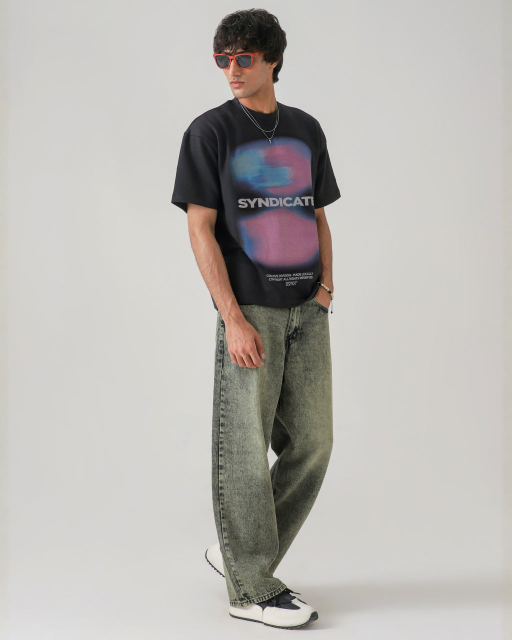 THE MOSS ACID STATIC BAGGY DENIM