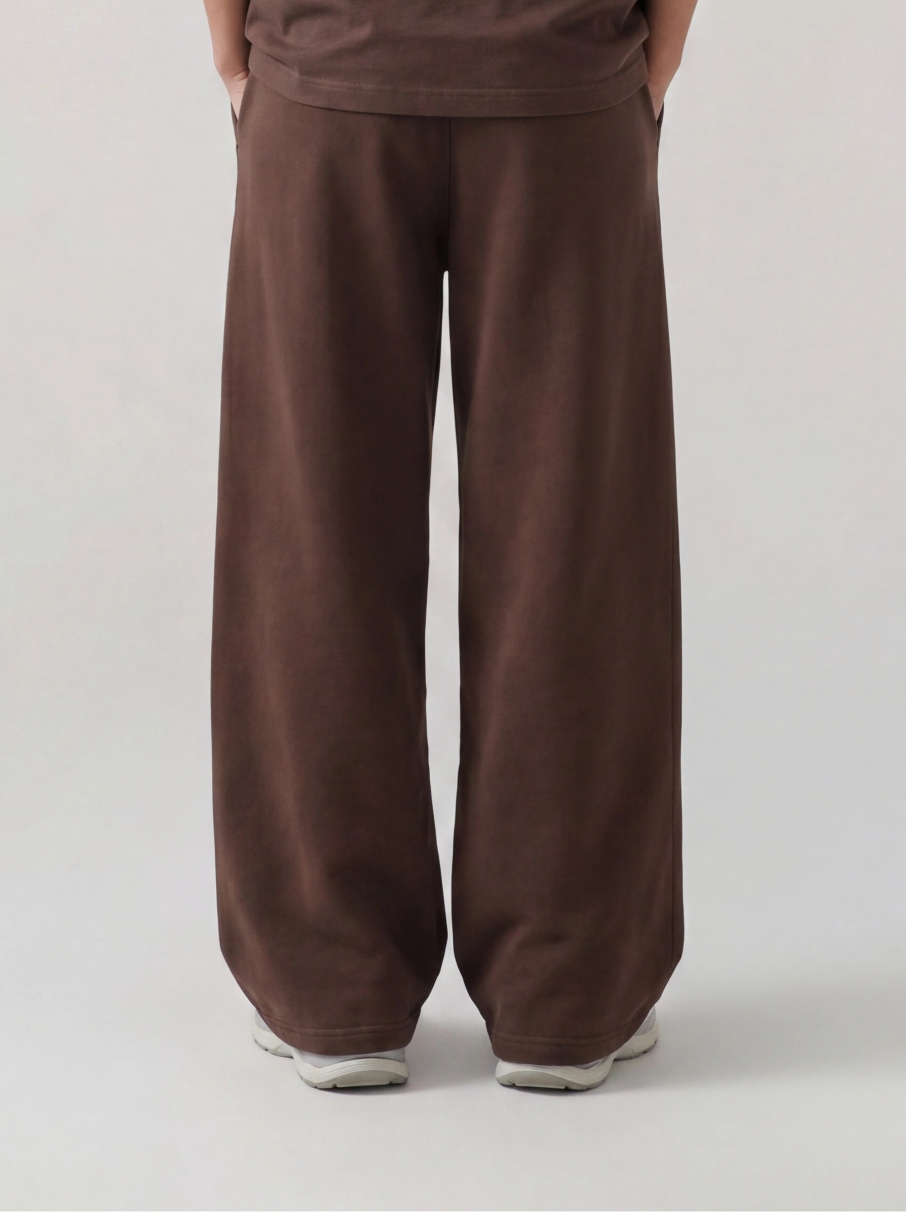 THE URBAN WIDE-LEG TROUSERS BROWN - UNISEX